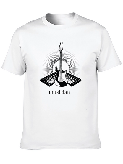 Musician Graphic Print Black T-Shirt