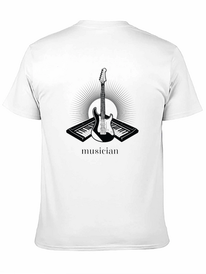 Musician Graphic Print Black T-Shirt