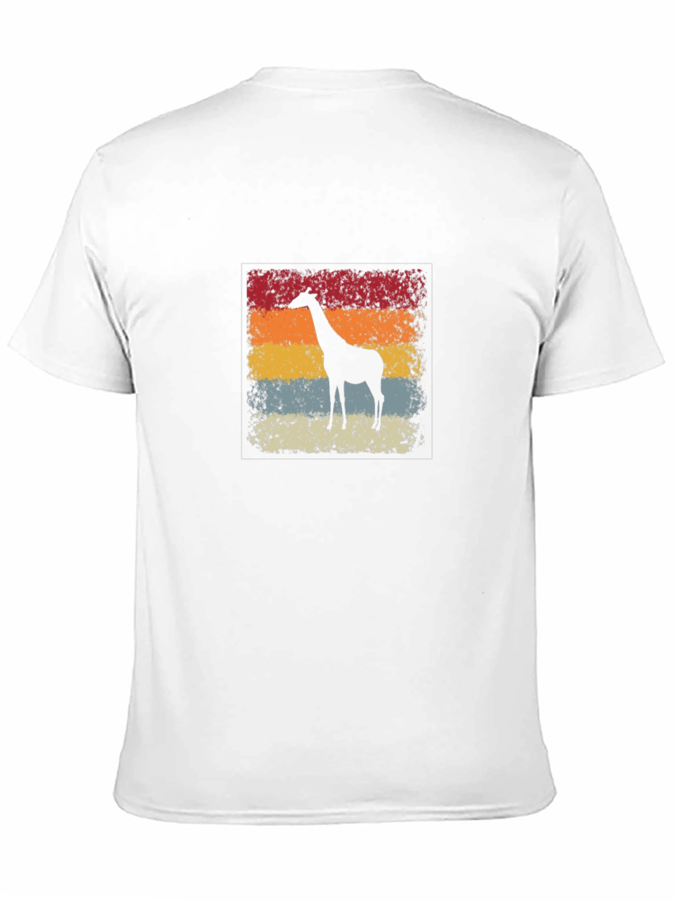Retro Giraffe Graphic T-Shirt - Black
