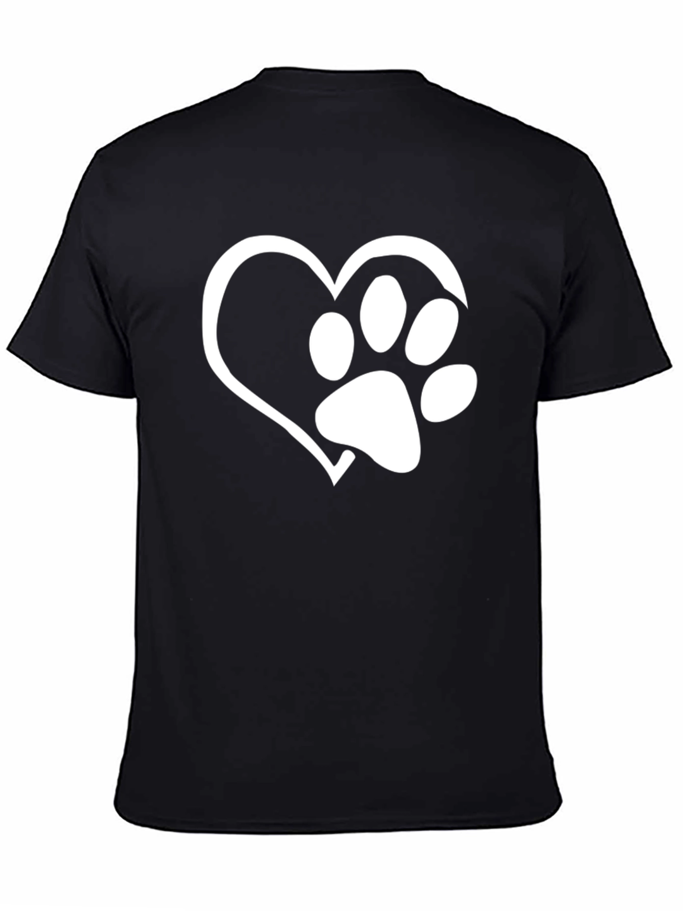 Heart Paw Print T-Shirt - Dog Lover Tee