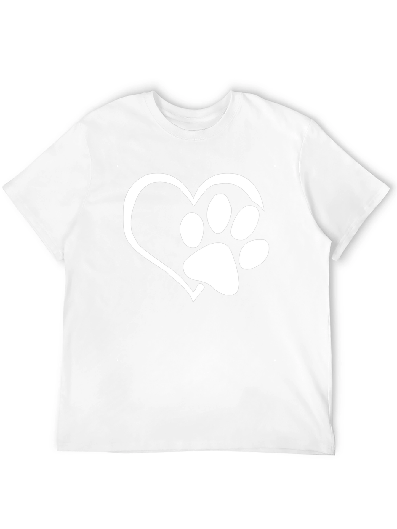 Heart Paw Print T-Shirt - Dog Lover Tee