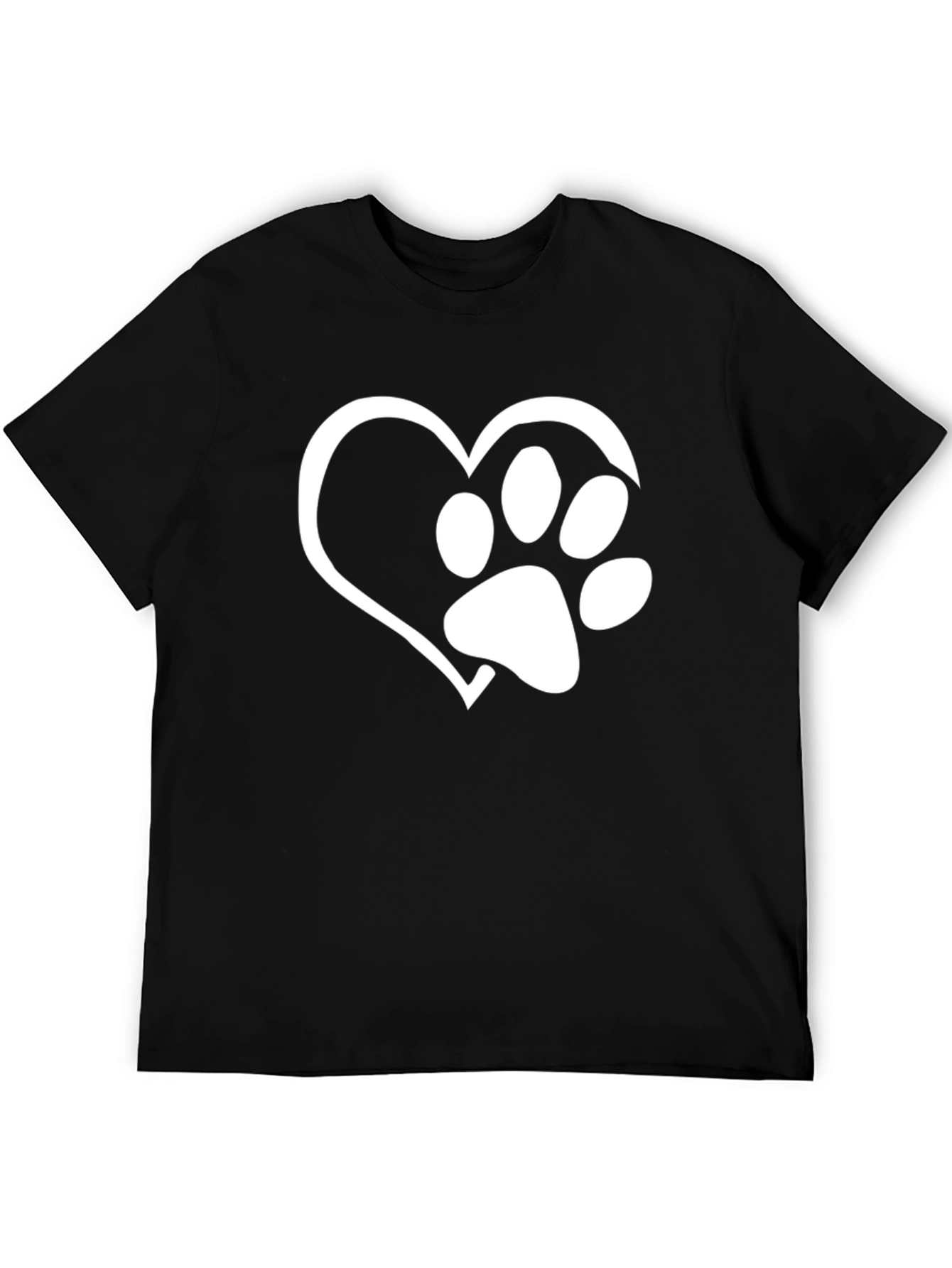 Heart Paw Print T-Shirt - Dog Lover Tee