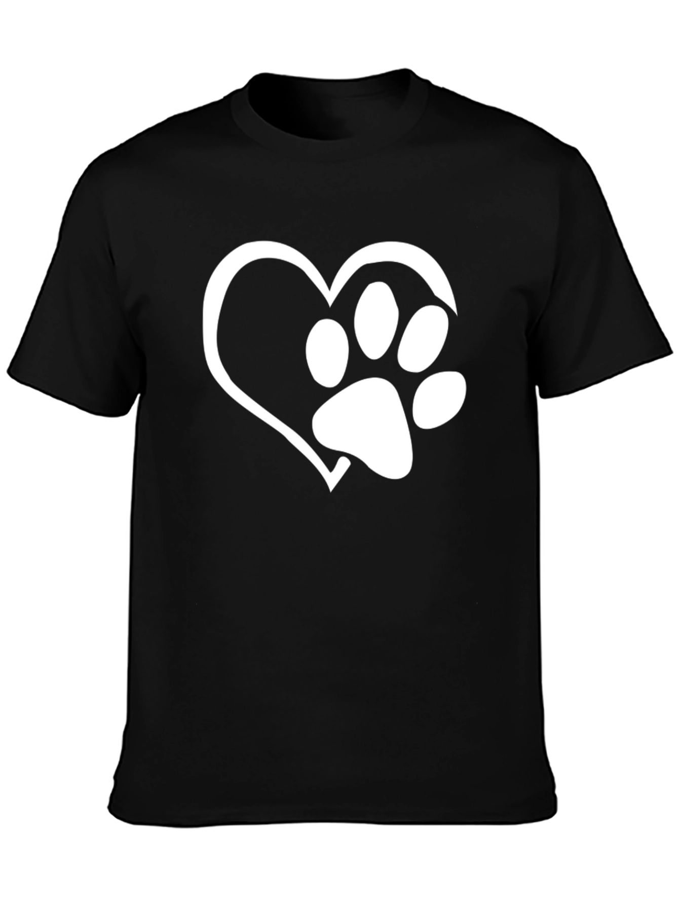 Heart Paw Print T-Shirt - Dog Lover Tee