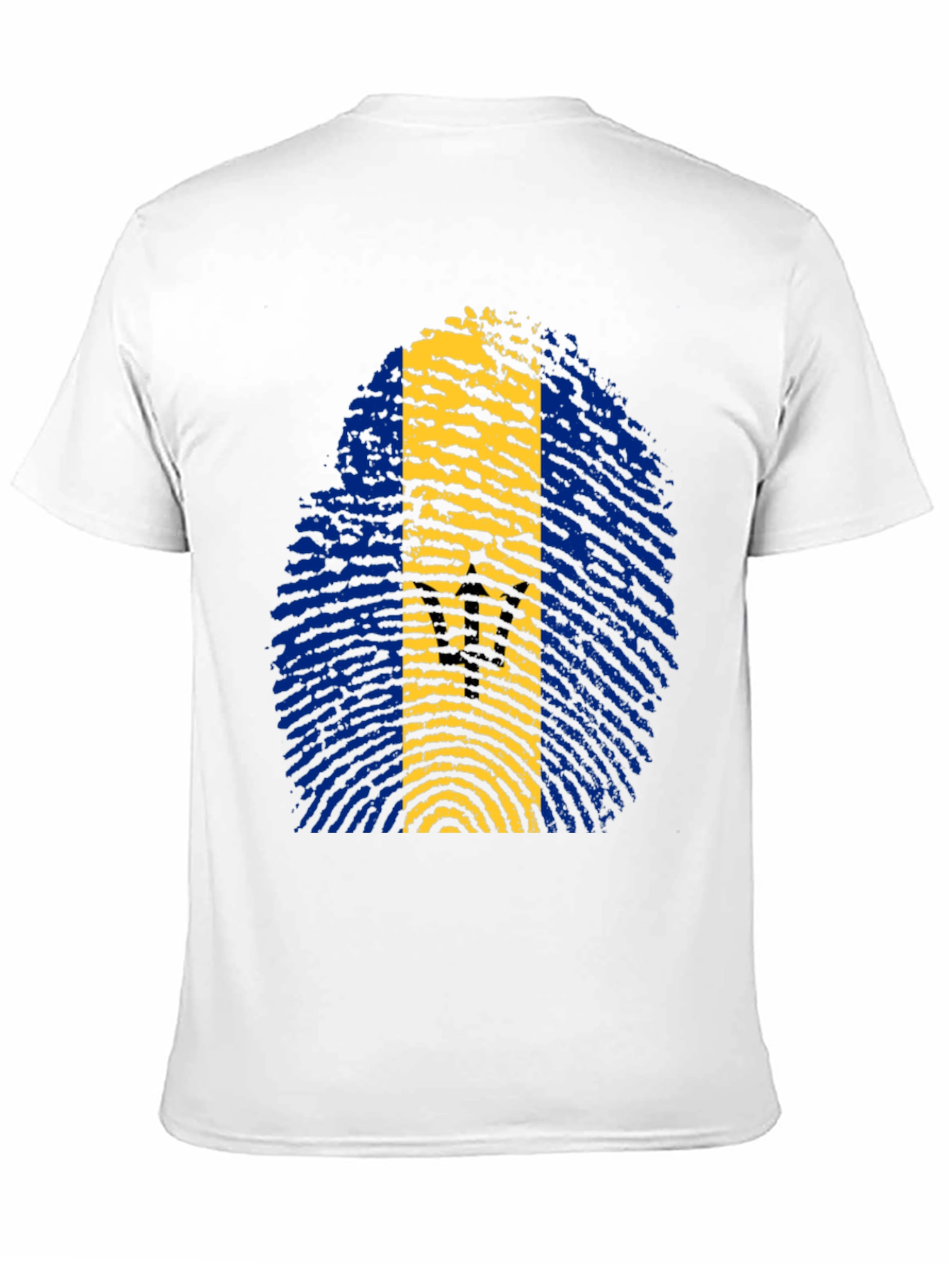 Barbados Flag Fingerprint T-Shirt