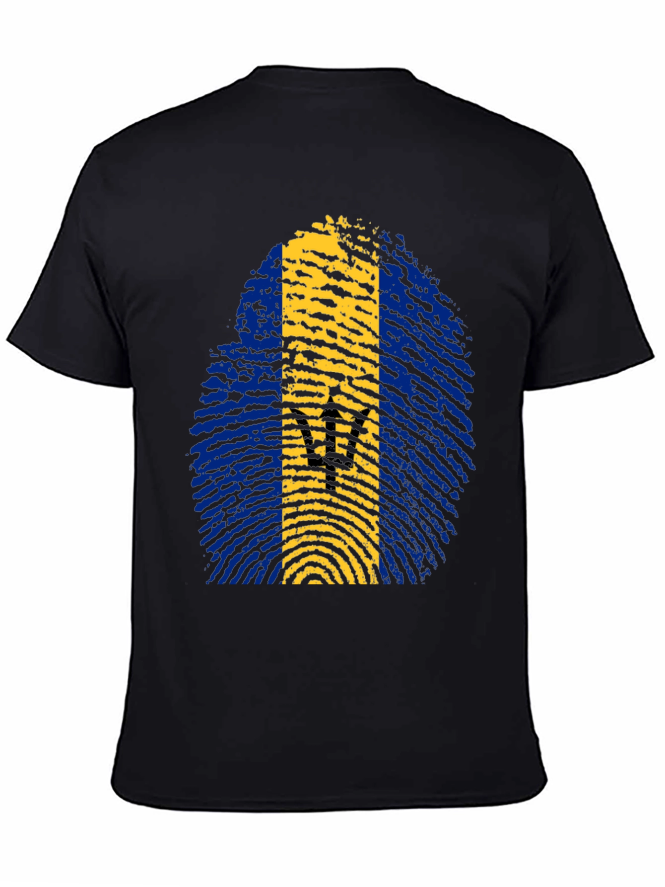 Barbados Flag Fingerprint T-Shirt