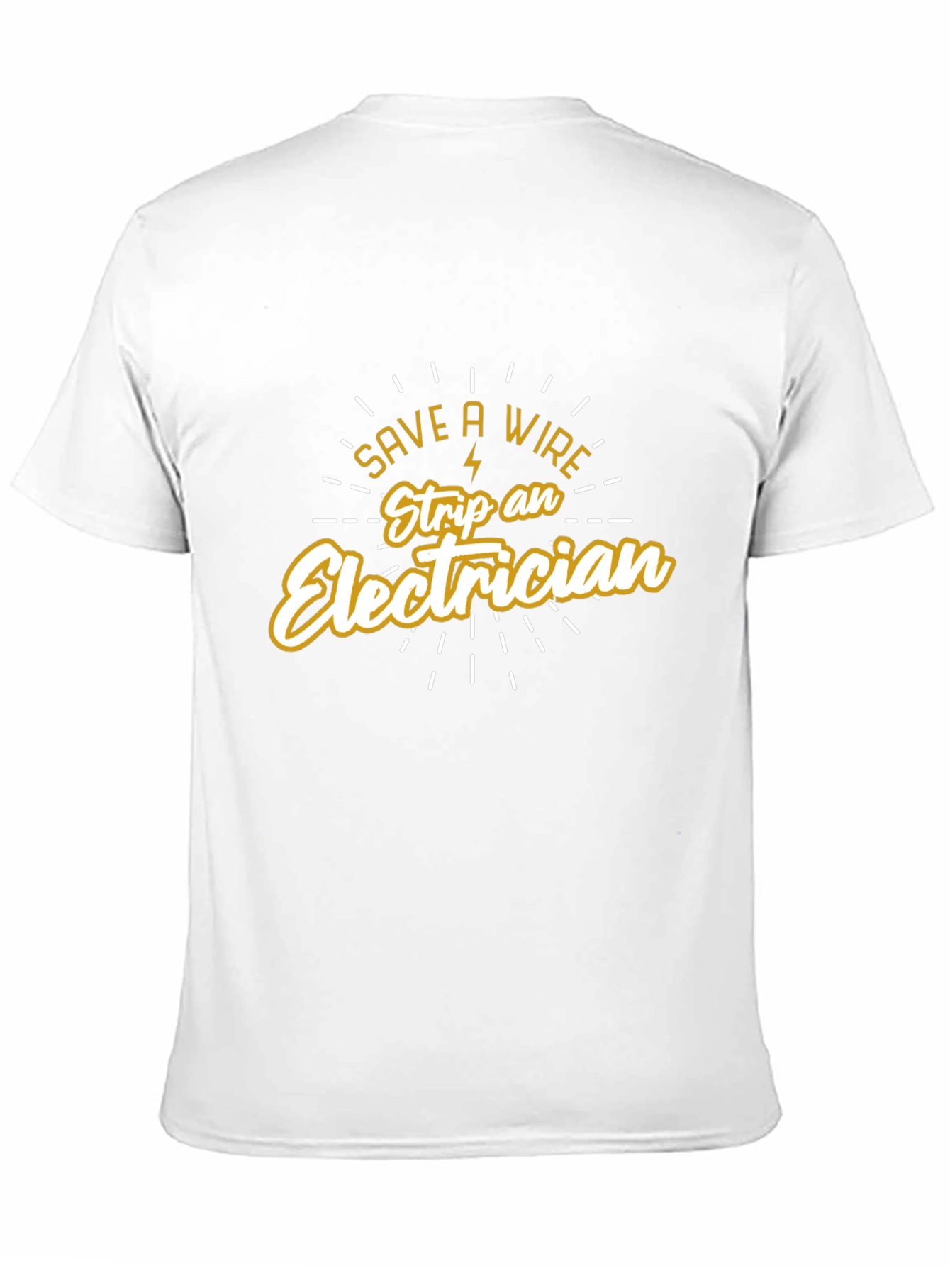 Save a Wire Strip an Electrician Black T-Shirt