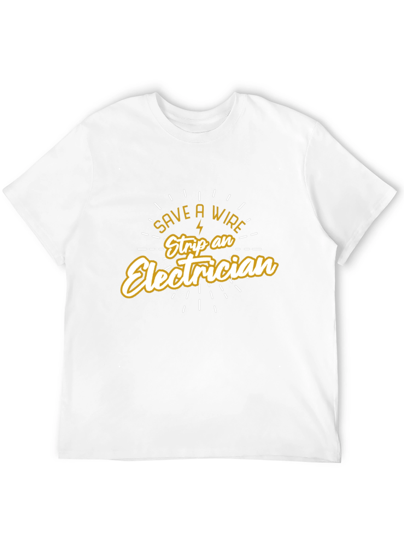 Save a Wire Strip an Electrician Black T-Shirt