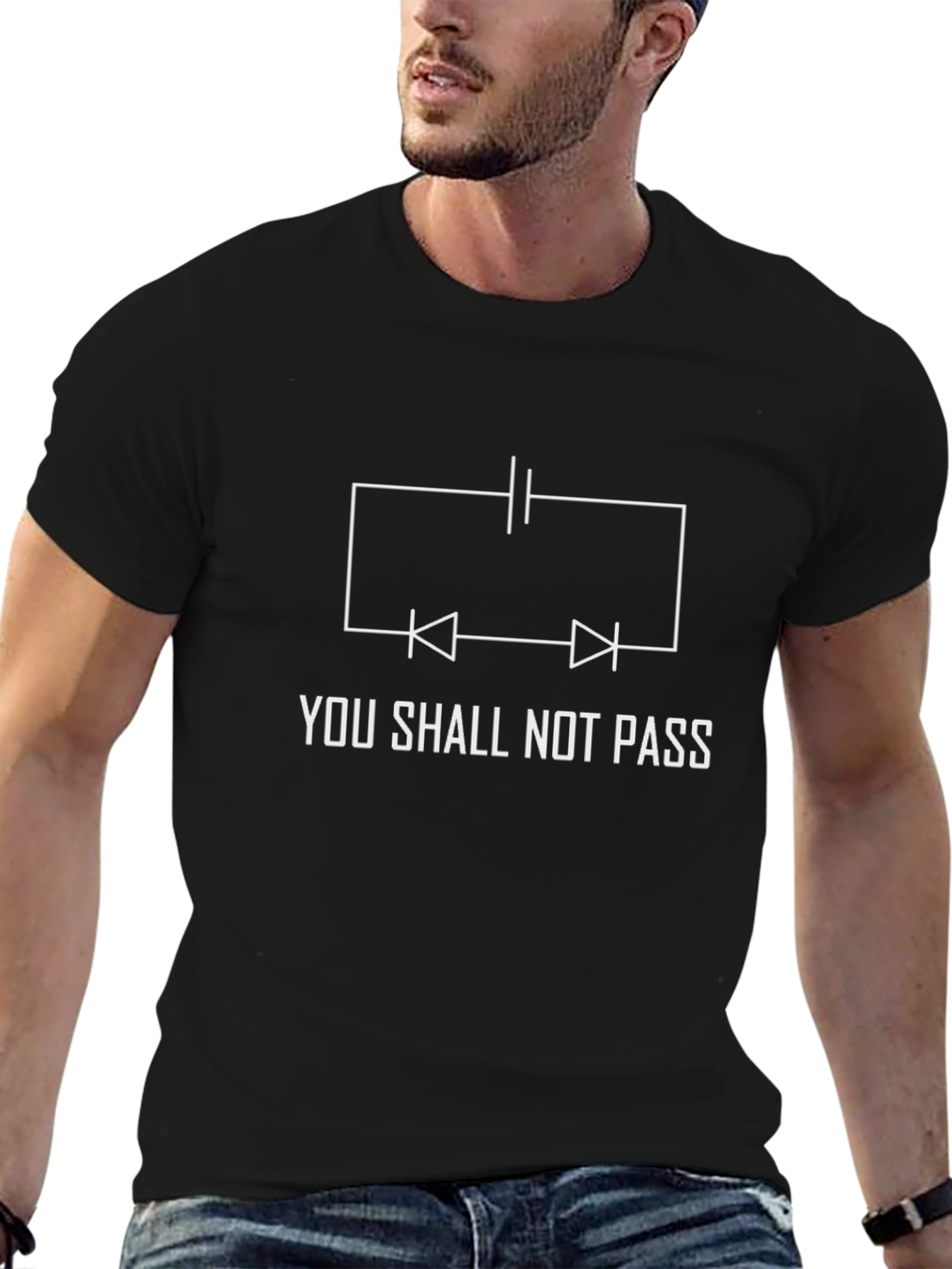 You Shall Not Pass Electronic Humor T-Shirt