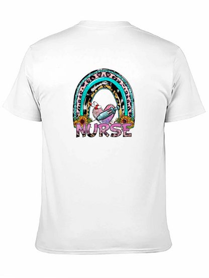 Nurse Rainbow Graphic T-Shirt