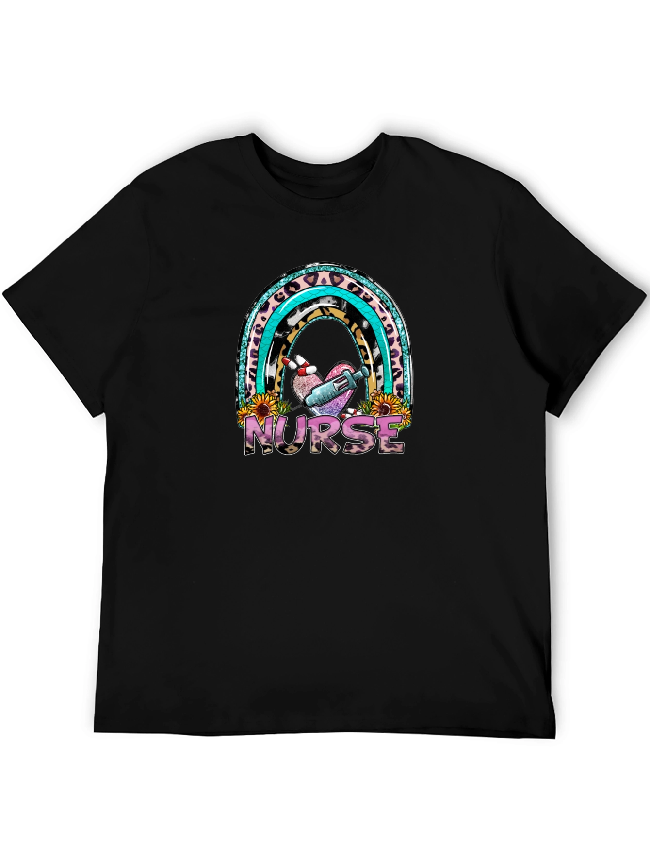 Nurse Rainbow Graphic T-Shirt
