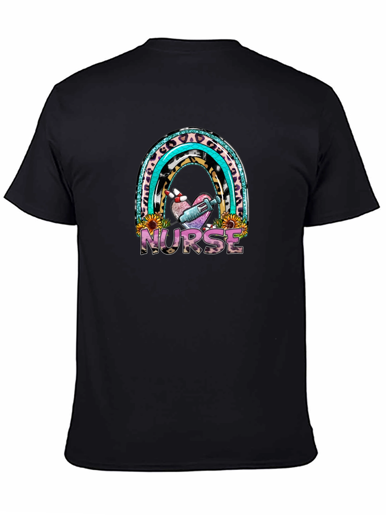 Nurse Rainbow Graphic T-Shirt