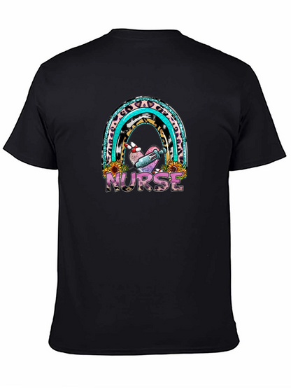 Nurse Rainbow Graphic T-Shirt