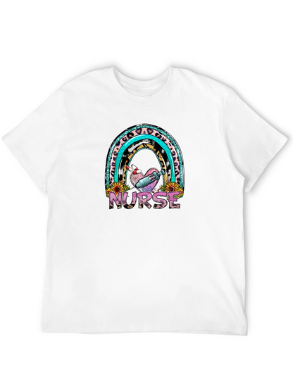 Nurse Rainbow Graphic T-Shirt