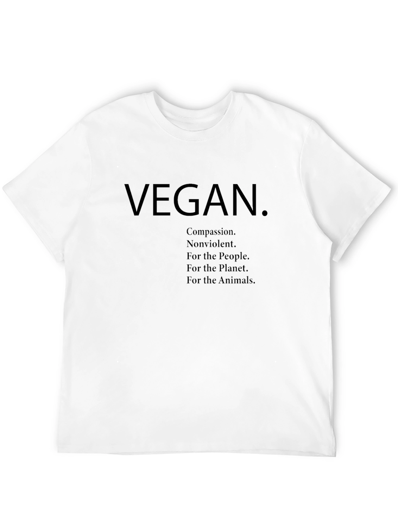 Vegan Graphic Tee - Compassion Nonviolence Planet Animals