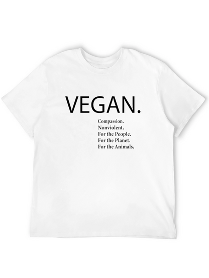 Vegan Graphic Tee - Compassion Nonviolence Planet Animals