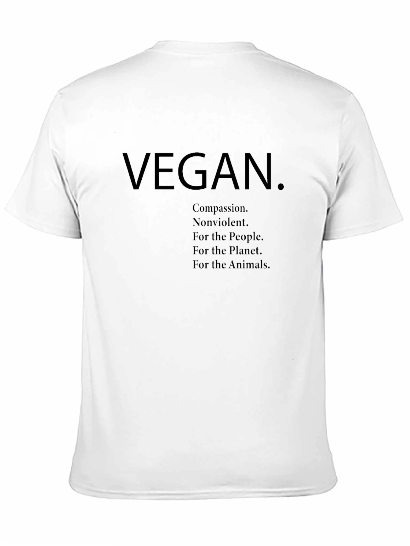 Vegan Graphic Tee - Compassion Nonviolence Planet Animals