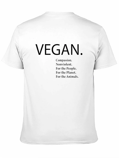 Vegan Graphic Tee - Compassion Nonviolence Planet Animals