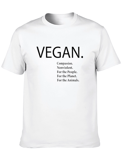 Vegan Graphic Tee - Compassion Nonviolence Planet Animals