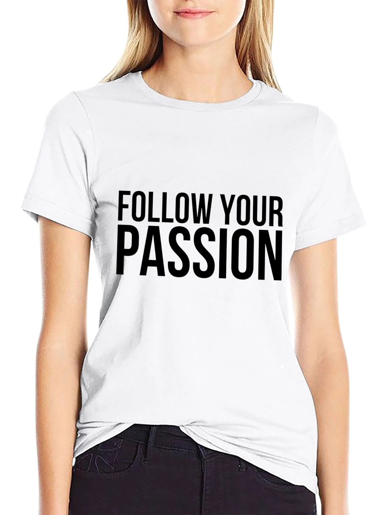 Follow Your Passion Black T-Shirt
