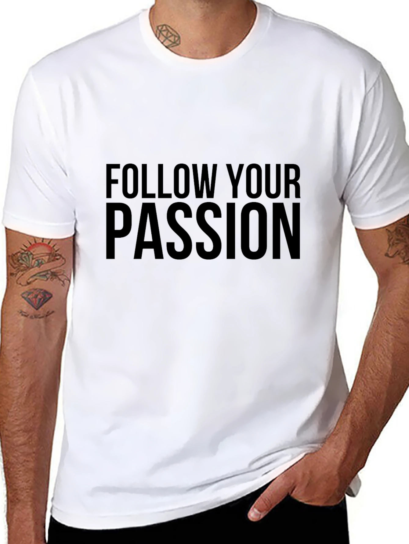 Follow Your Passion Black T-Shirt