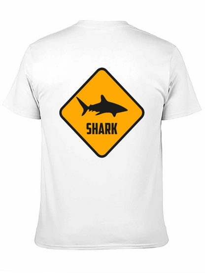Shark Warning Black T-Shirt