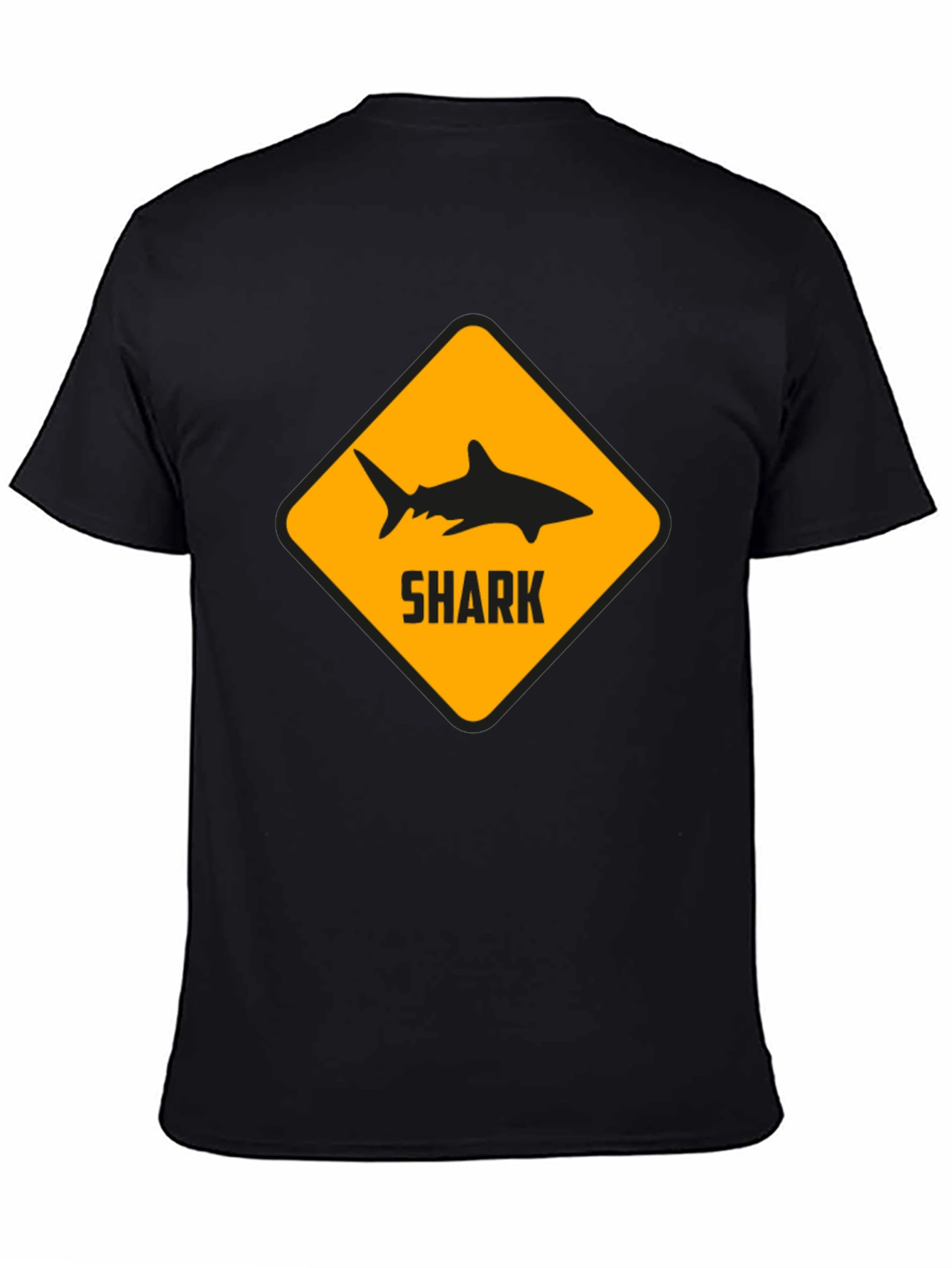 Shark Warning Black T-Shirt