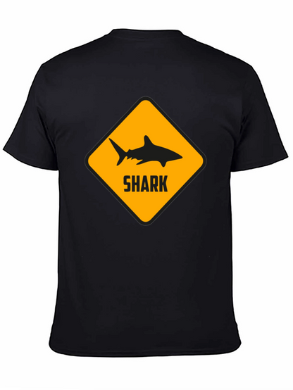 Shark Warning Black T-Shirt