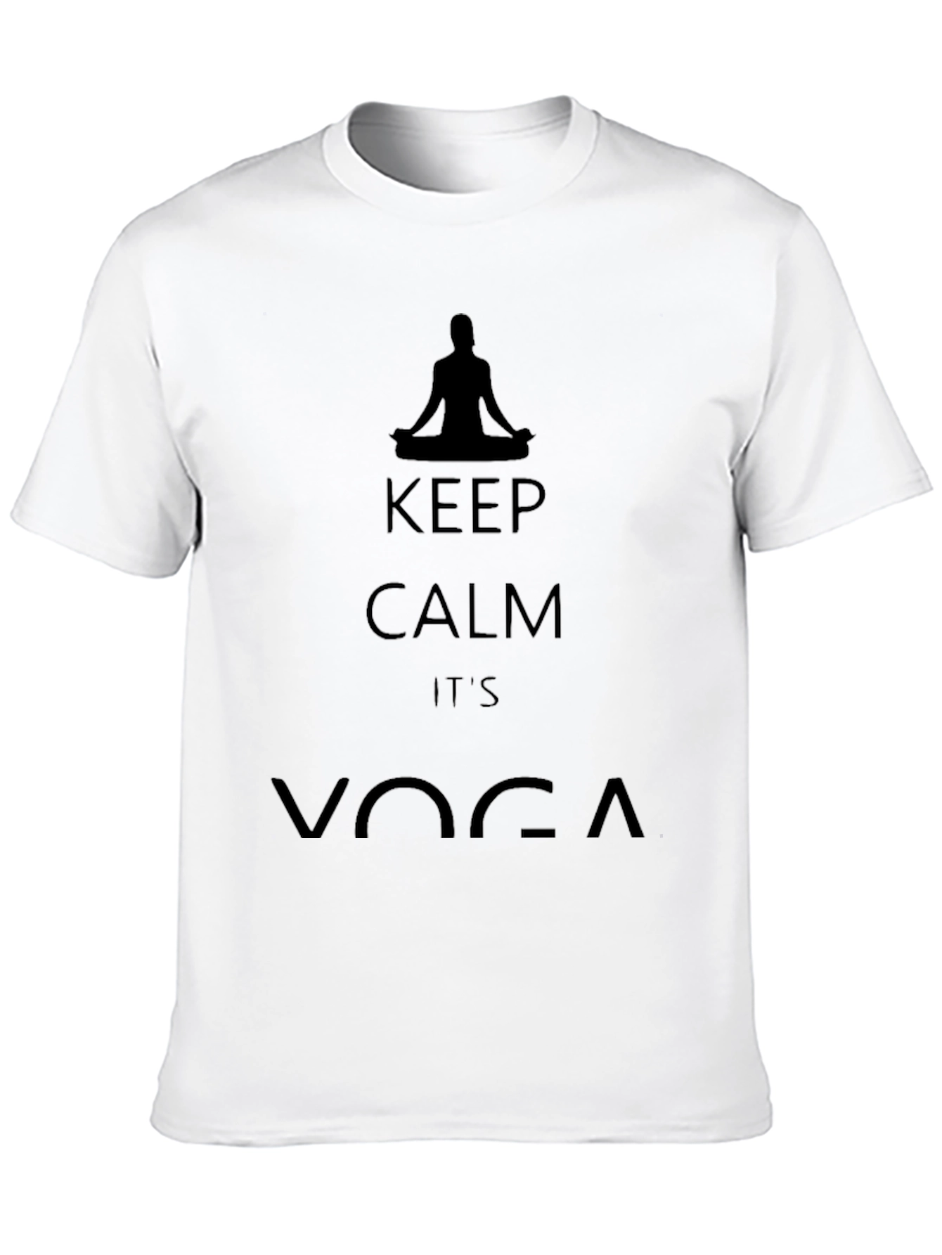 Keep Calm Its Yoga Black Graphic T-Shirt