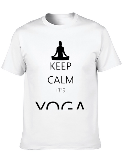 Keep Calm Its Yoga Black Graphic T-Shirt