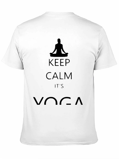 Keep Calm Its Yoga Black Graphic T-Shirt