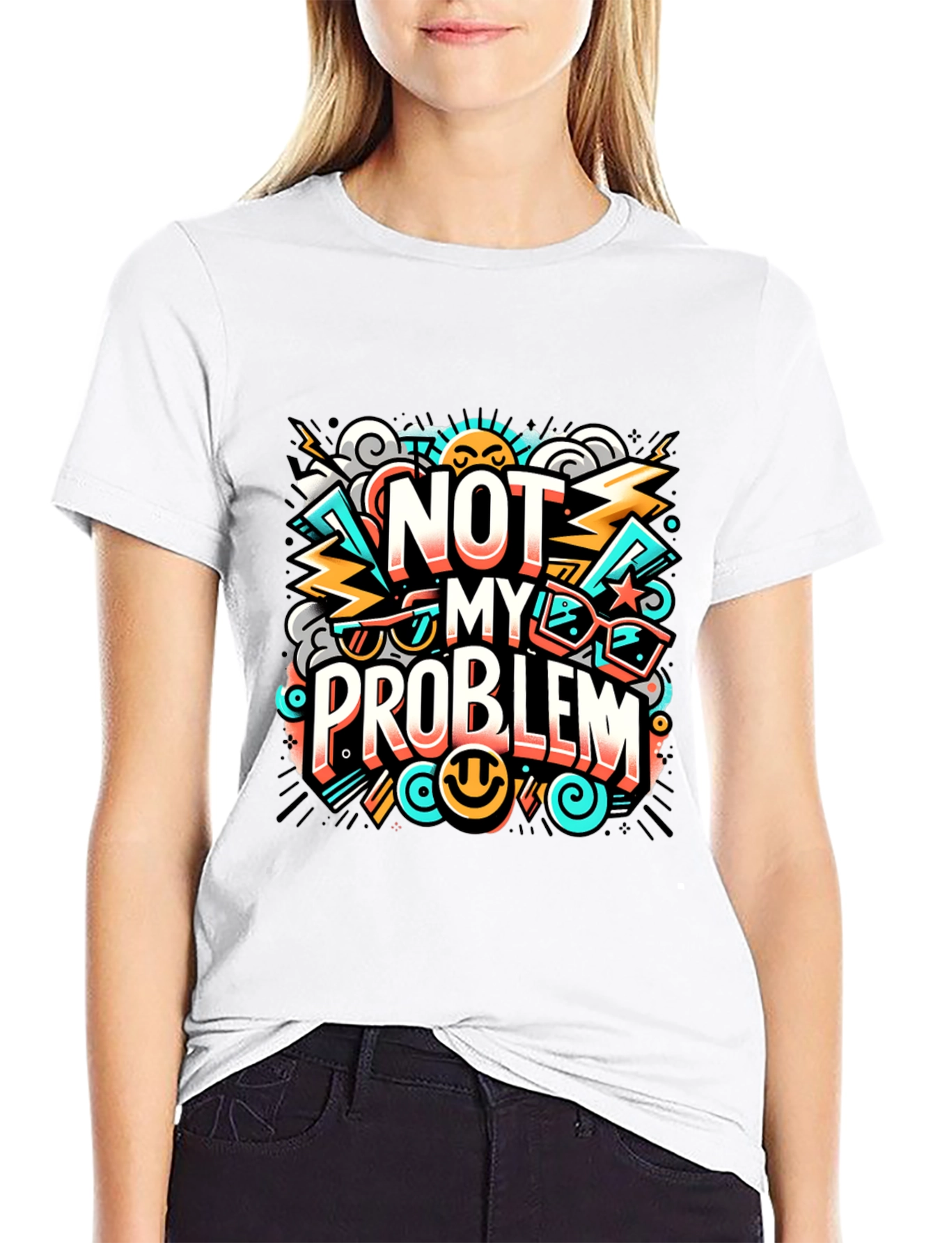 Not My Problem Graphic Tee - Cool Attitude T-Shirt