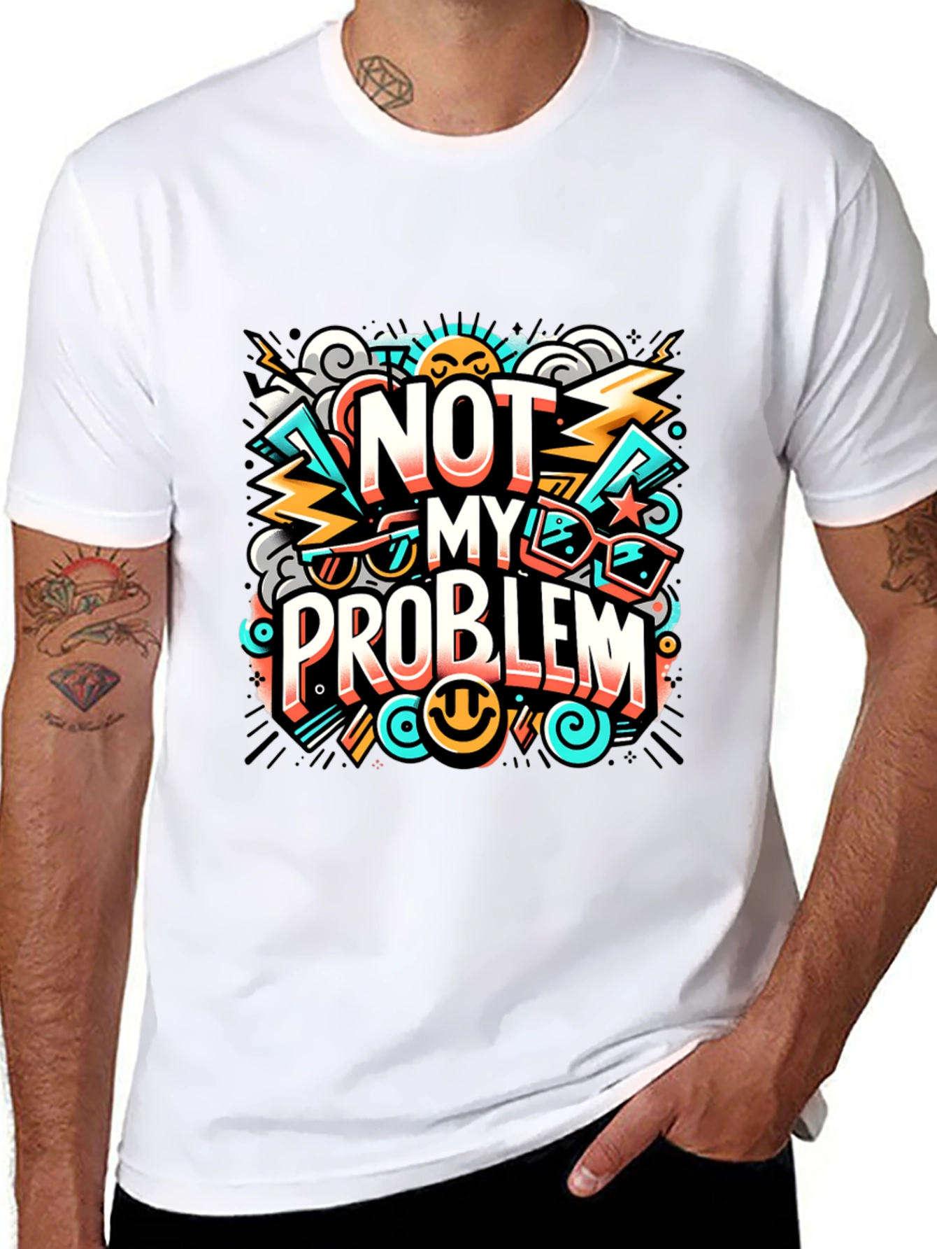Not My Problem Graphic Tee - Cool Attitude T-Shirt