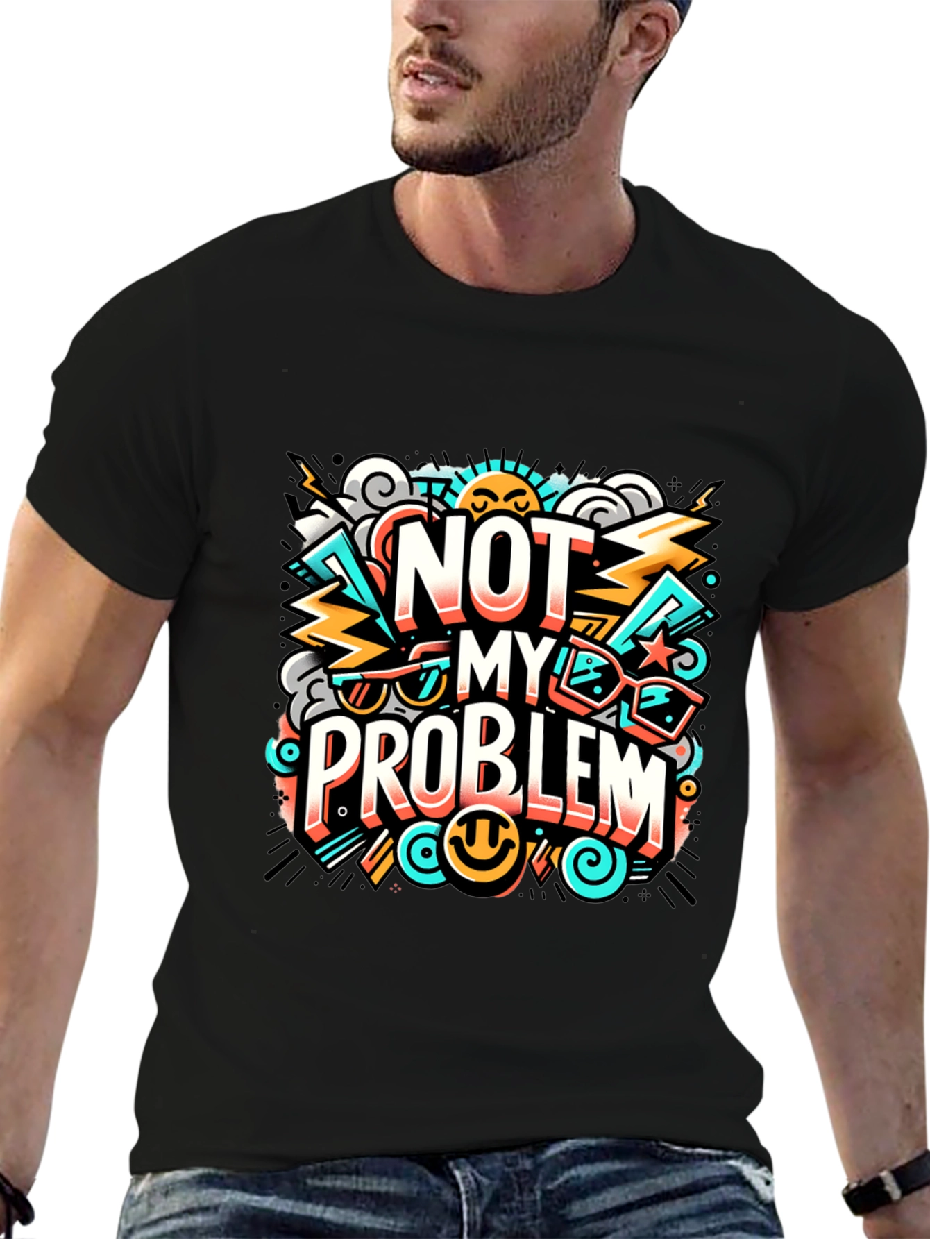 Not My Problem Graphic Tee - Cool Attitude T-Shirt