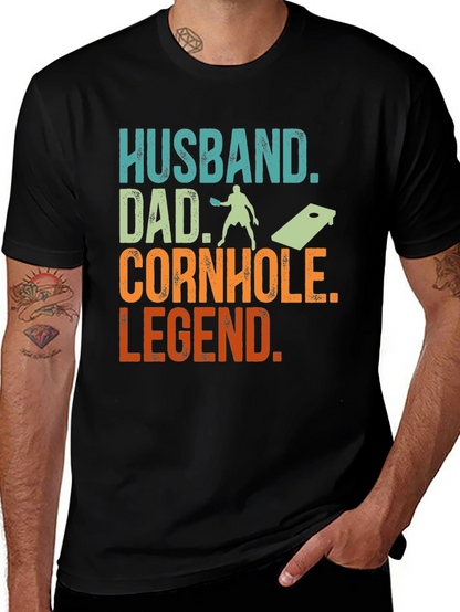 Husband Dad Cornhole Legend T-Shirt