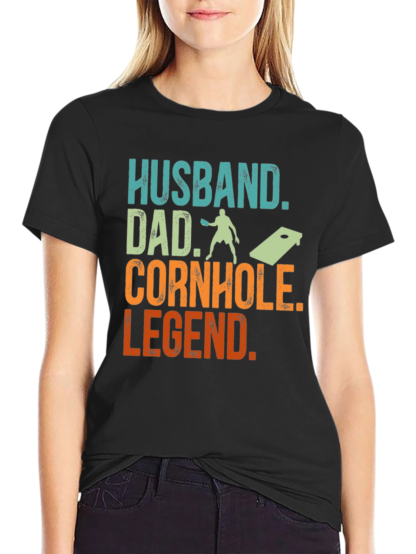 Husband Dad Cornhole Legend T-Shirt