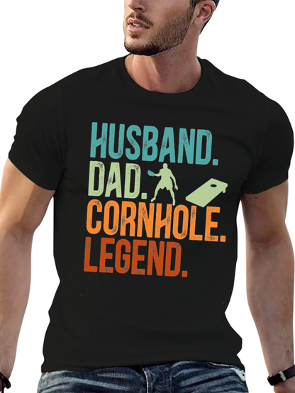 Husband Dad Cornhole Legend T-Shirt