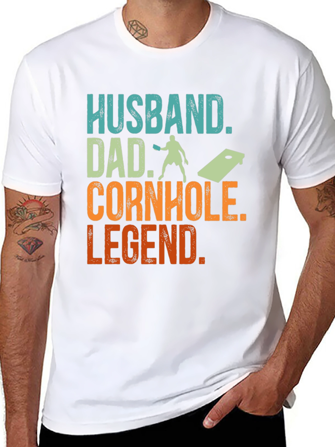 Husband Dad Cornhole Legend T-Shirt