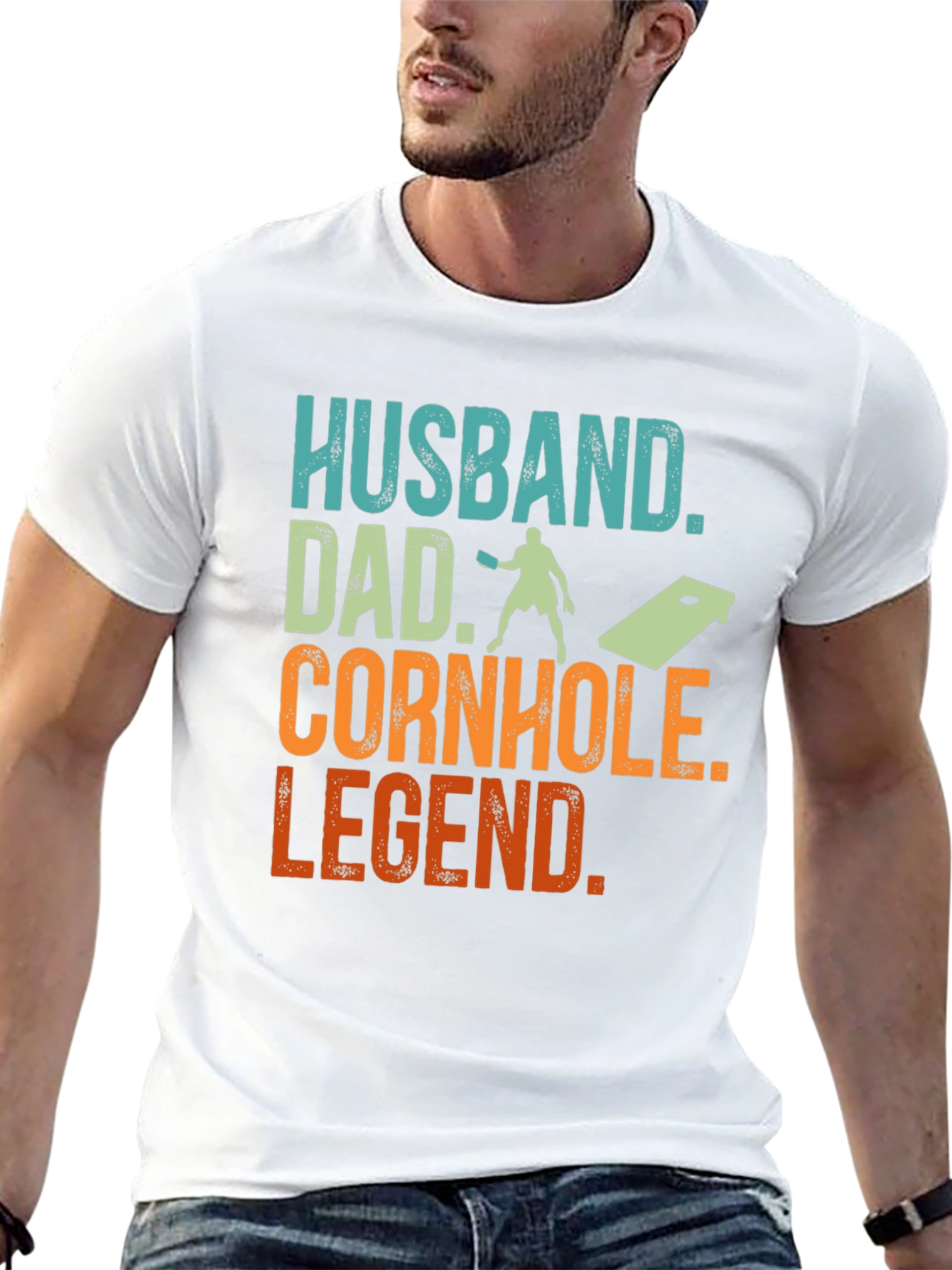 Husband Dad Cornhole Legend T-Shirt