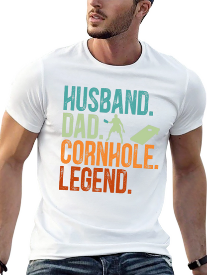 Husband Dad Cornhole Legend T-Shirt