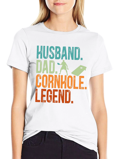 Husband Dad Cornhole Legend T-Shirt