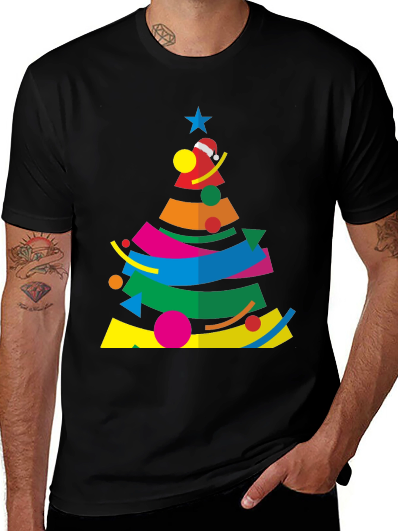 Abstract Christmas Tree Graphic Tee