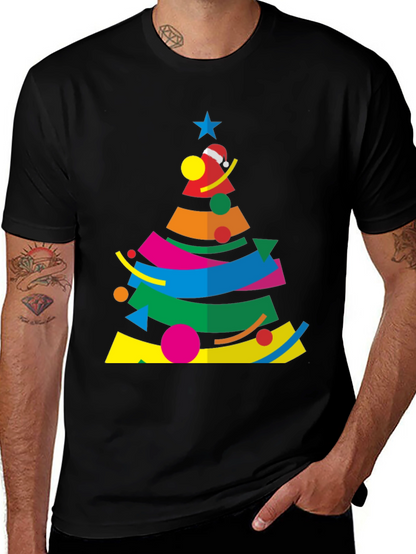 Abstract Christmas Tree Graphic Tee