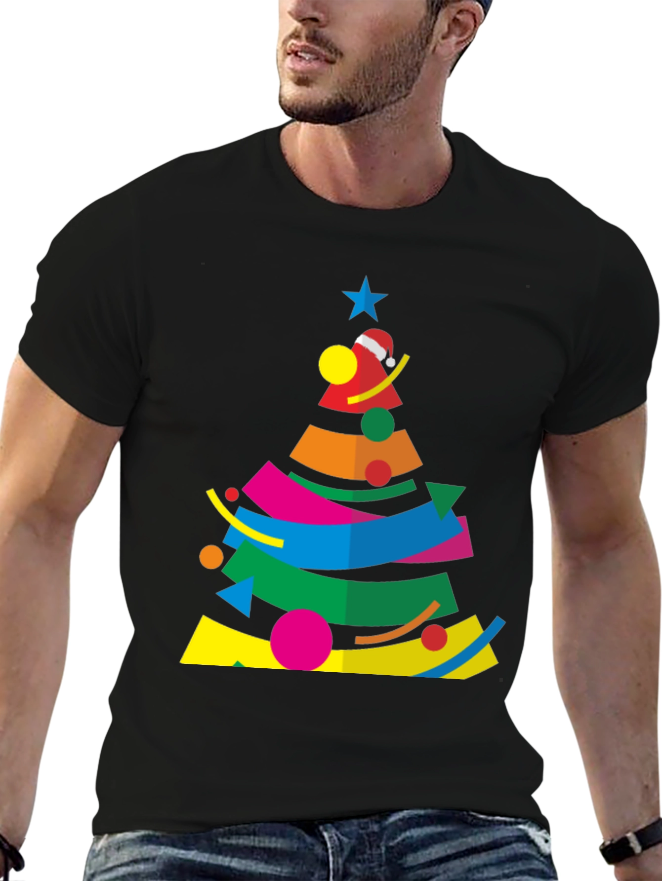 Abstract Christmas Tree Graphic Tee