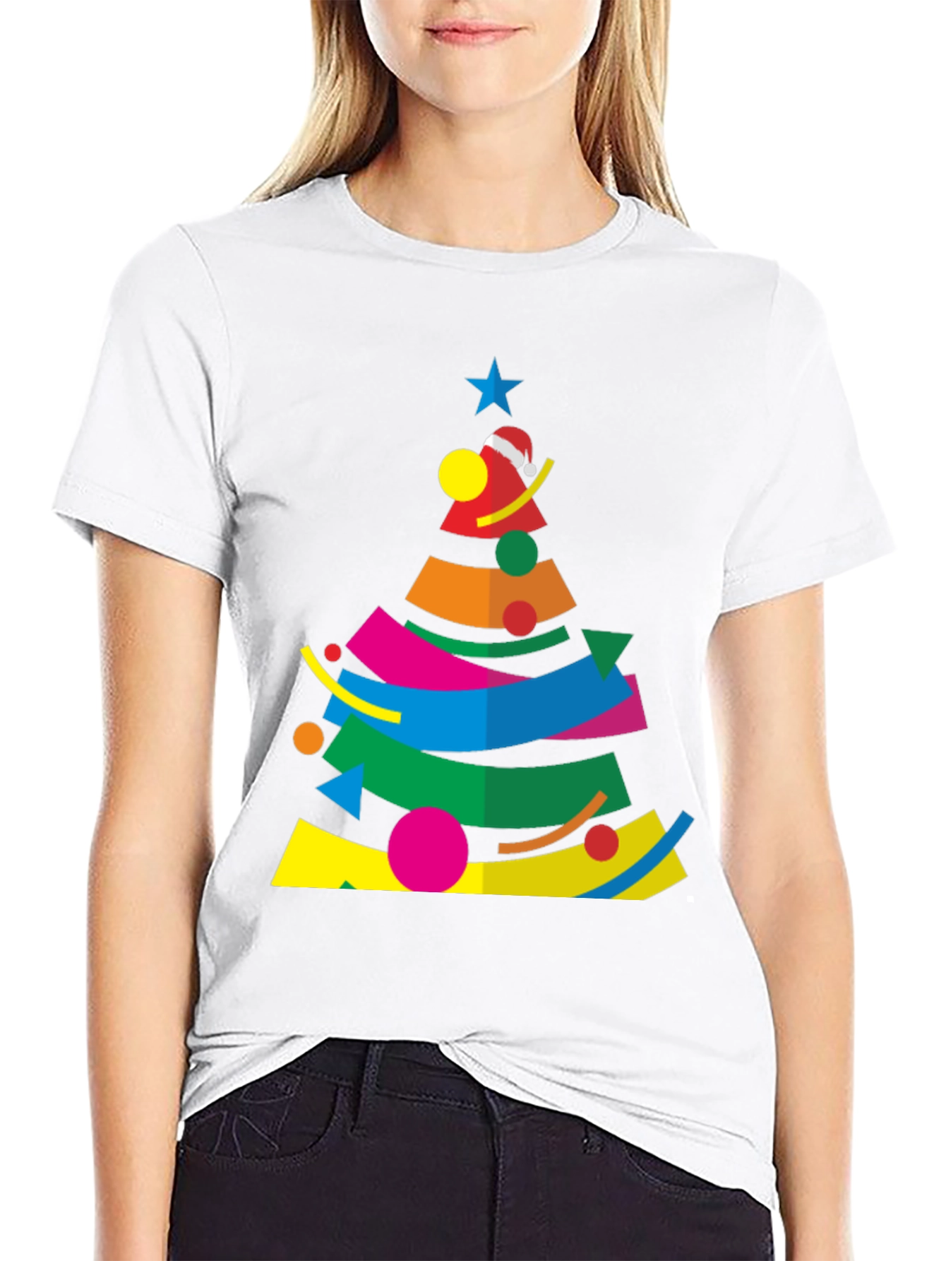 Abstract Christmas Tree Graphic Tee