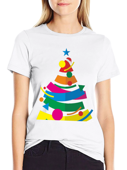 Abstract Christmas Tree Graphic Tee