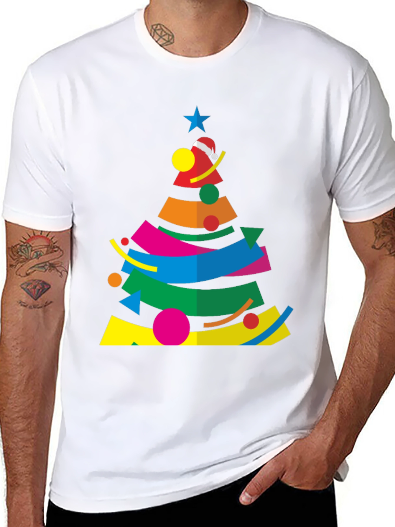 Abstract Christmas Tree Graphic Tee