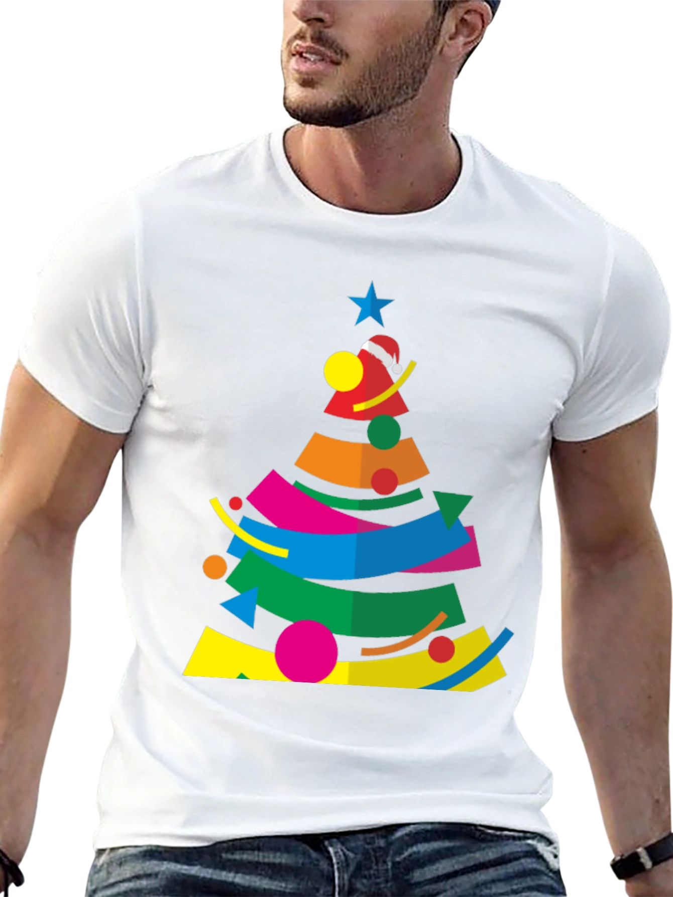 Abstract Christmas Tree Graphic Tee