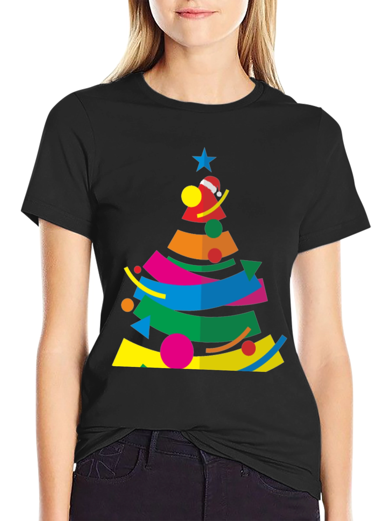 Abstract Christmas Tree Graphic Tee