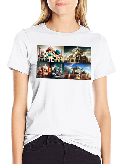 Mosque Collage Graphic Tee - Mens Black T-Shirt