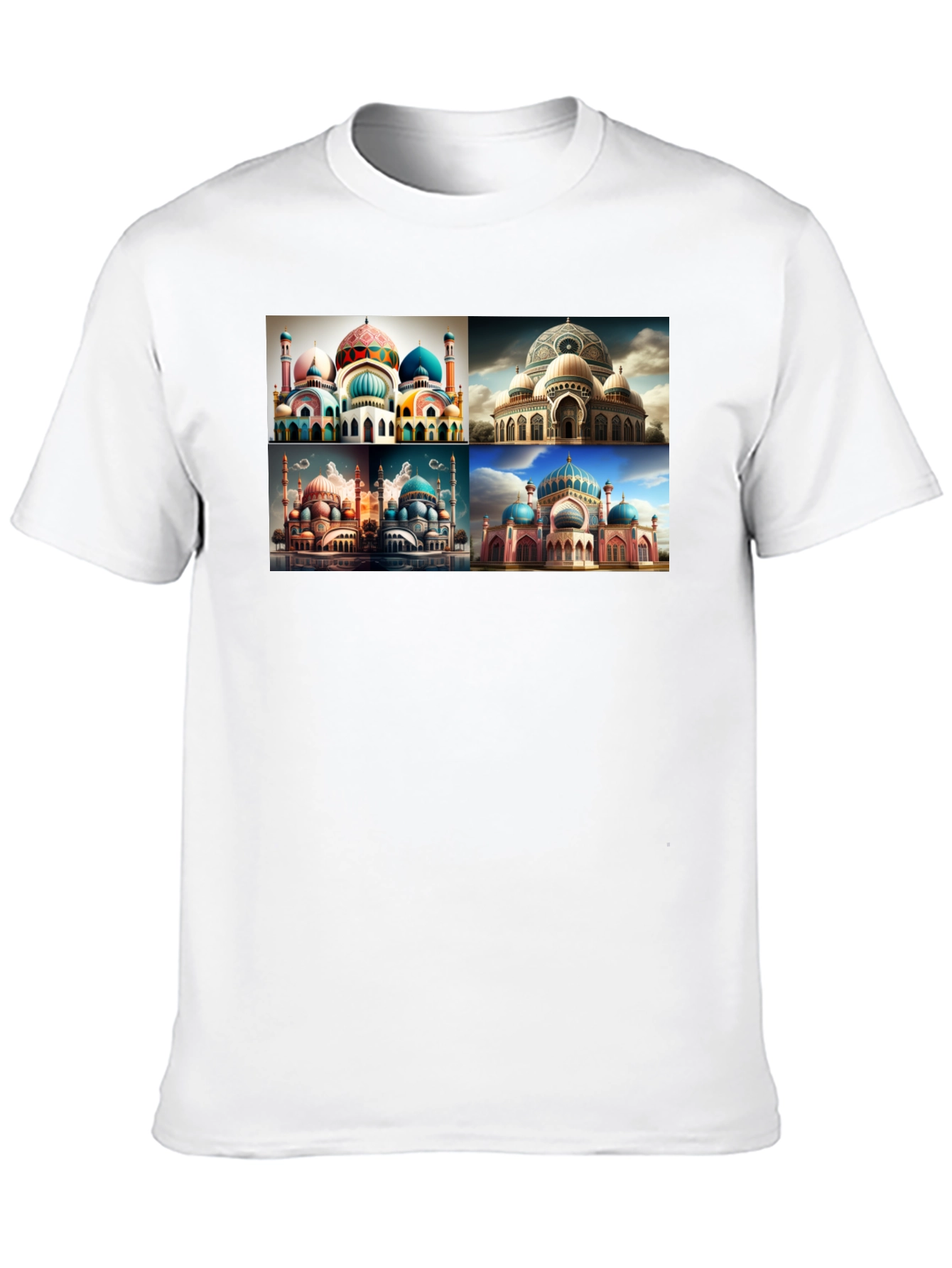 Mosque Collage Graphic Tee - Mens Black T-Shirt